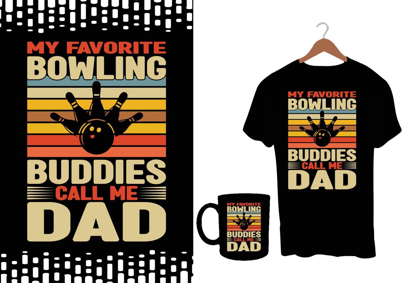 bowling t overhemd ontwerp vector