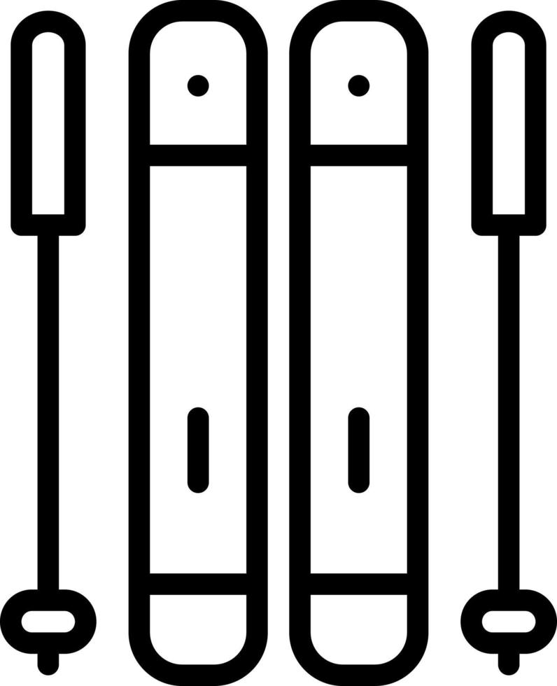 lijn icoon voor ski vector