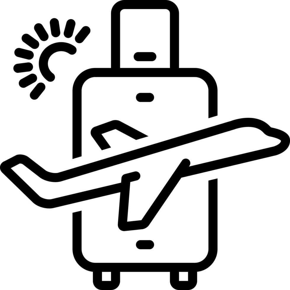 lijnpictogram voor reizen vector