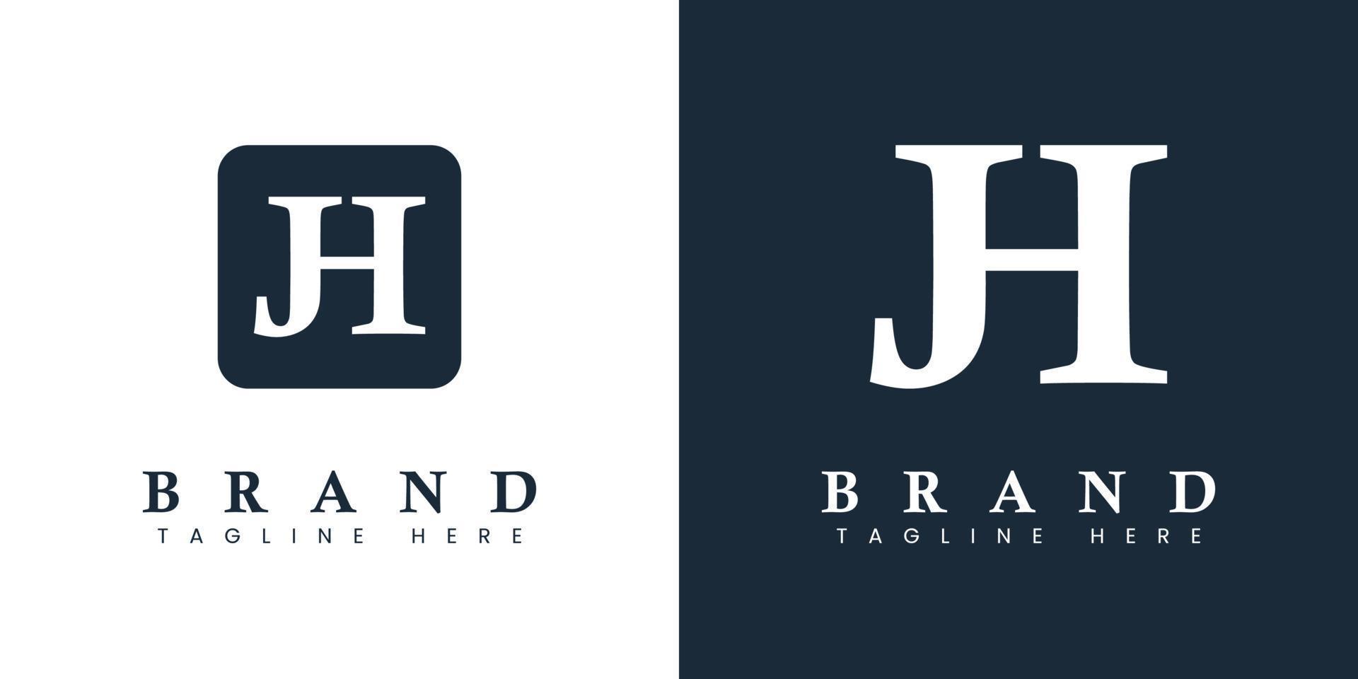 modern brief hj logo, geschikt voor ieder bedrijf of identiteit met hj of jh initialen. vector