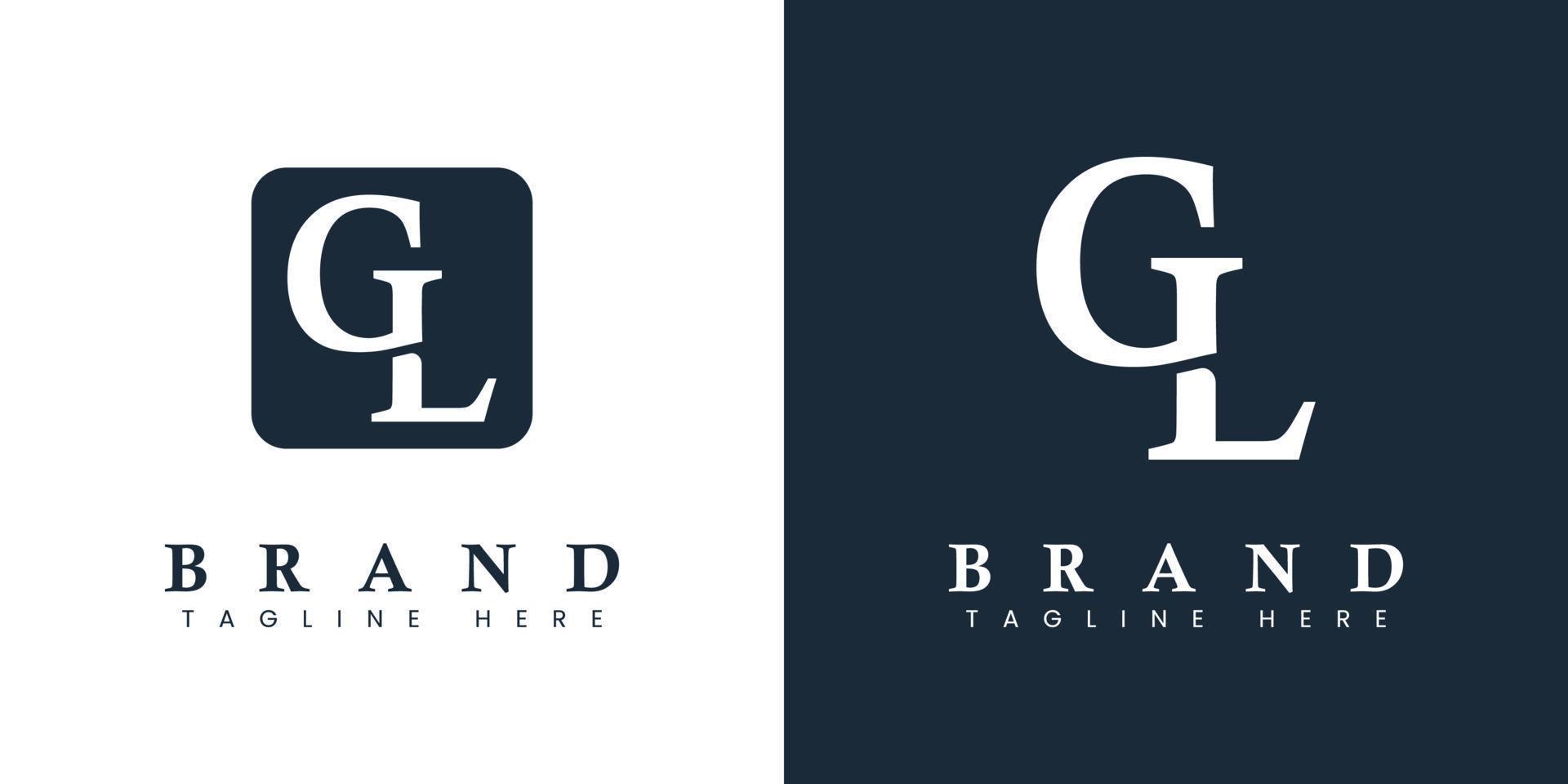 modern brief gl logo, geschikt voor ieder bedrijf of identiteit met gl lg initialen. vector