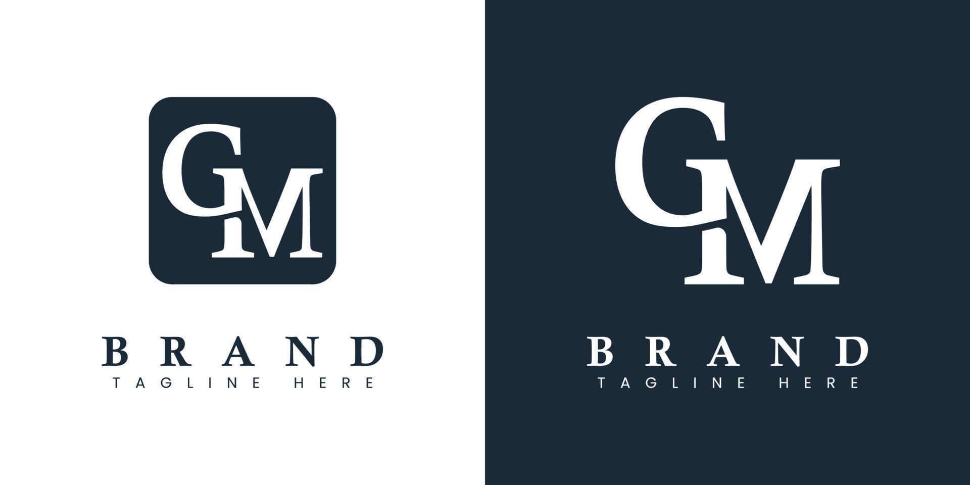 modern brief gm logo, geschikt voor ieder bedrijf of identiteit met gm of mg initialen. vector