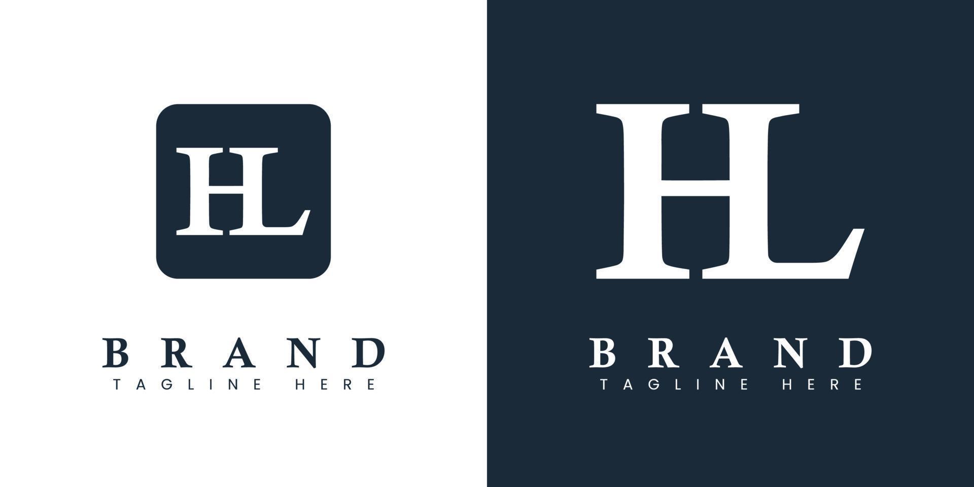 modern brief hl logo, geschikt voor ieder bedrijf of identiteit met hl of lh initialen. vector