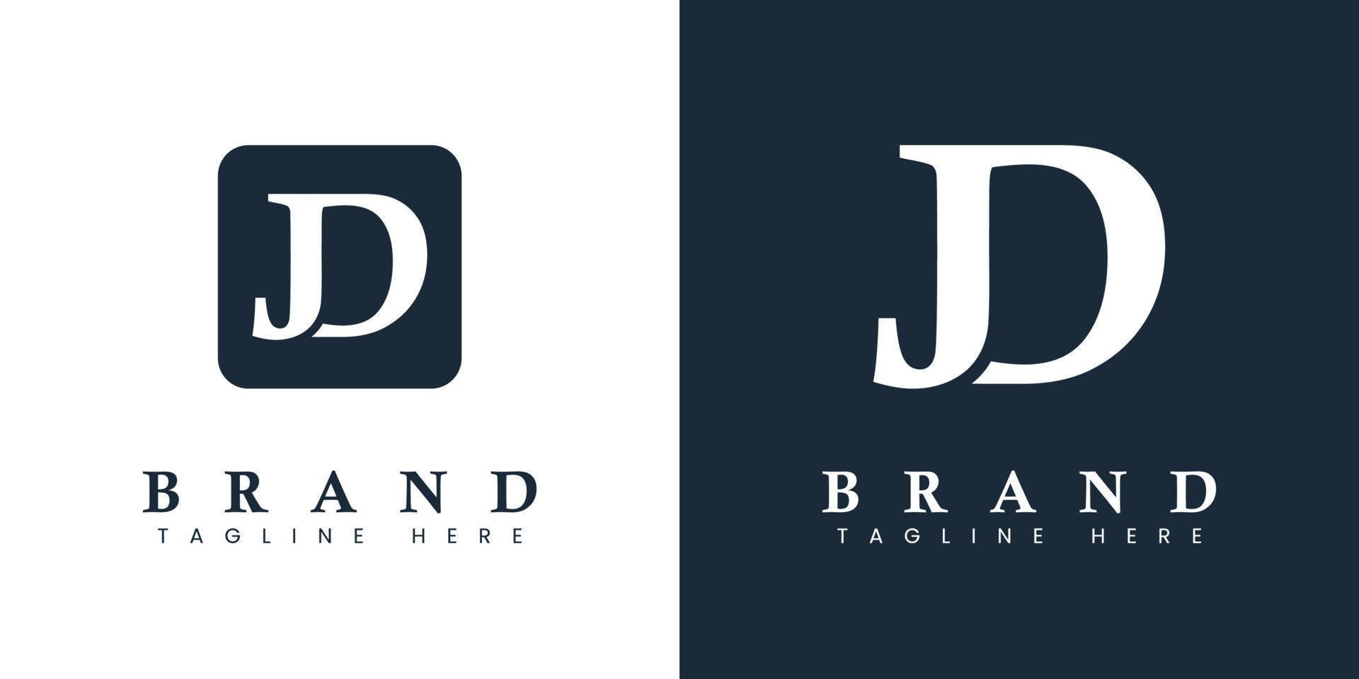 modern brief jd logo, geschikt voor ieder bedrijf of identiteit met jd of dj initialen. vector