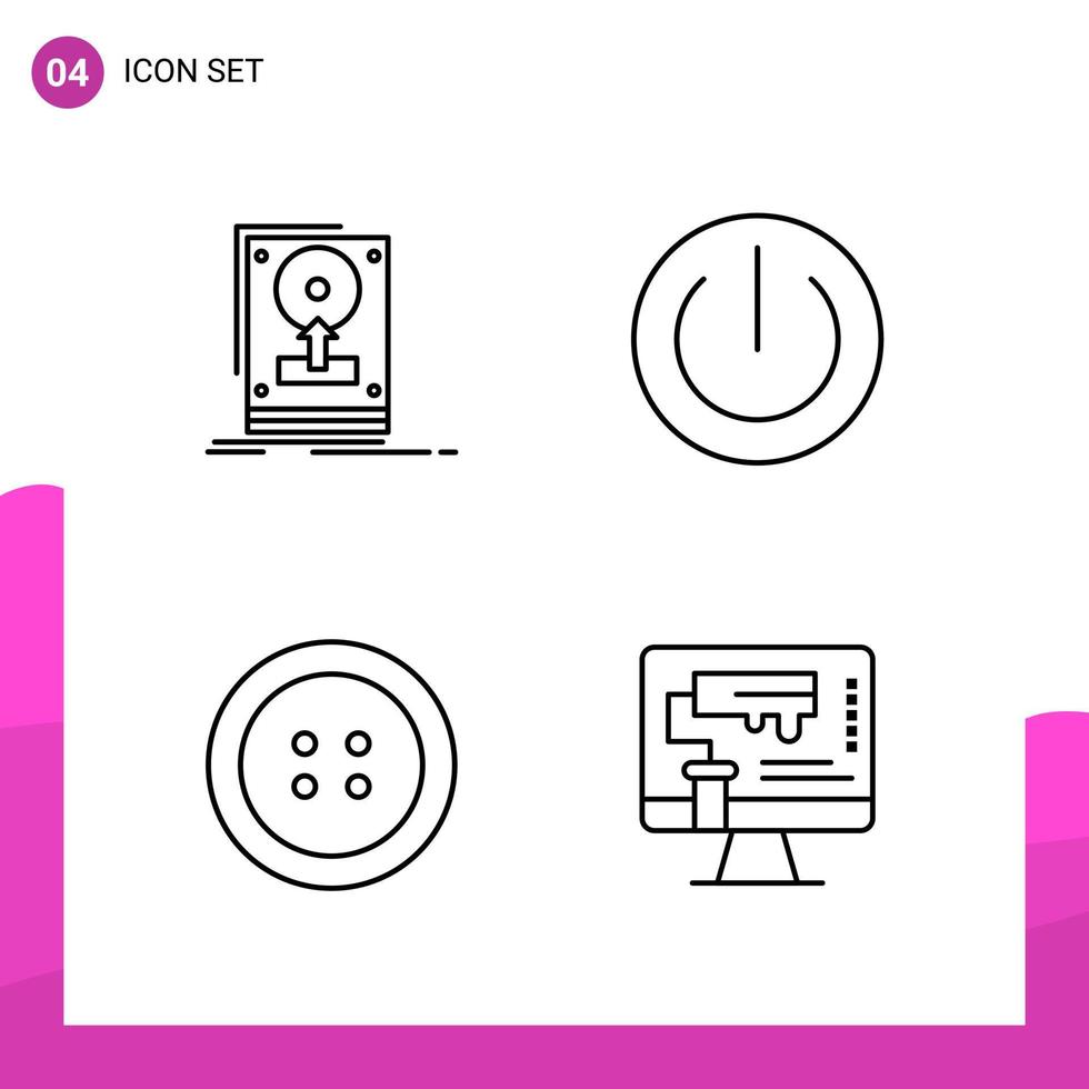 schets icoon reeks pak van 4 lijn pictogrammen geïsoleerd Aan wit achtergrond voor snel reagerend website ontwerp afdrukken en mobiel toepassingen vector