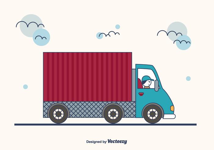 Cartoon Camion Achtergrond vector