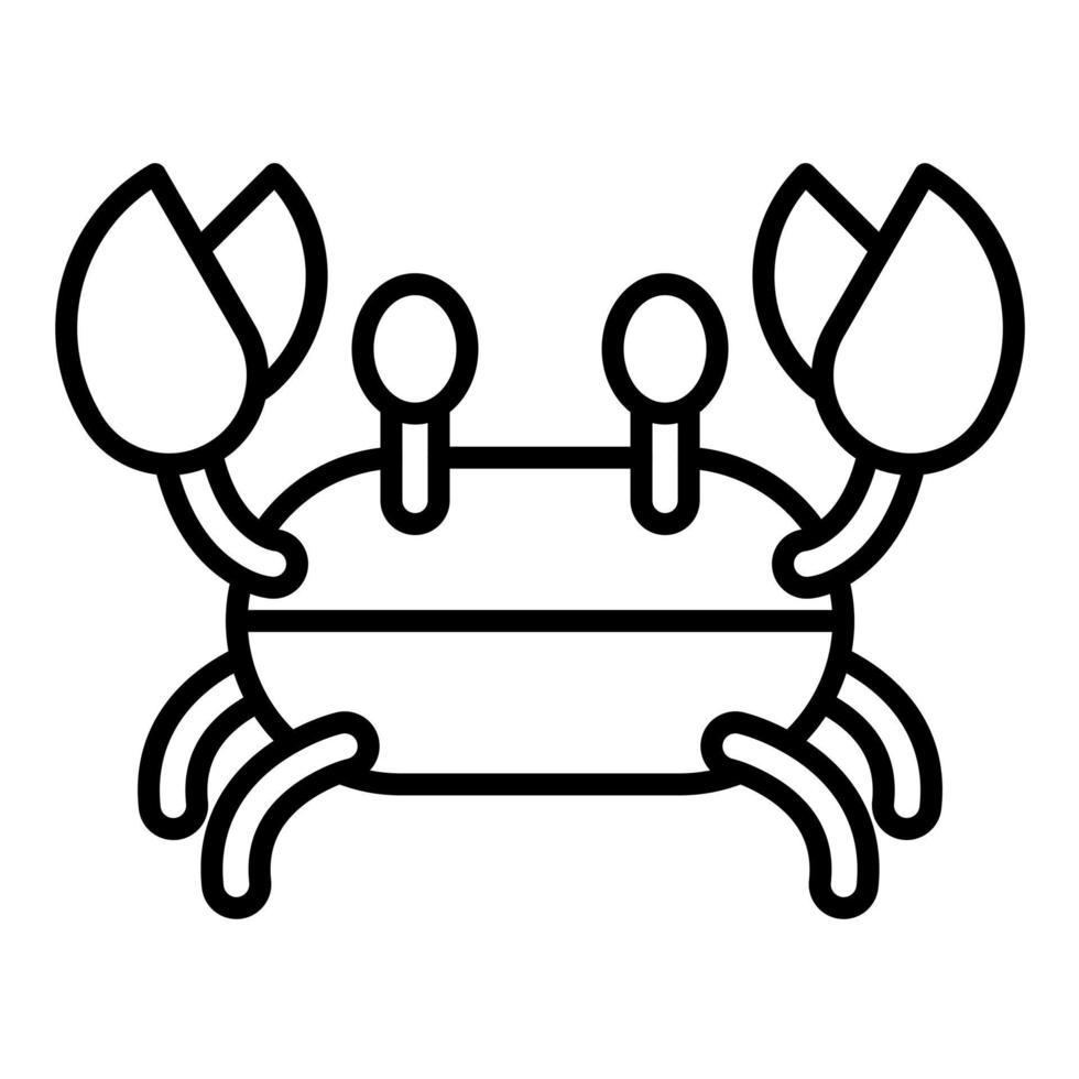 krab lijn icoon vector