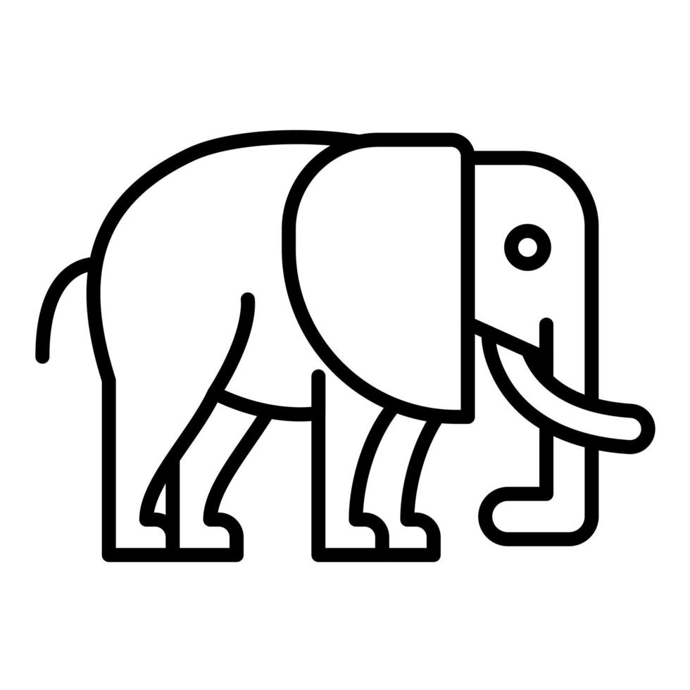 olifant lijn icoon vector