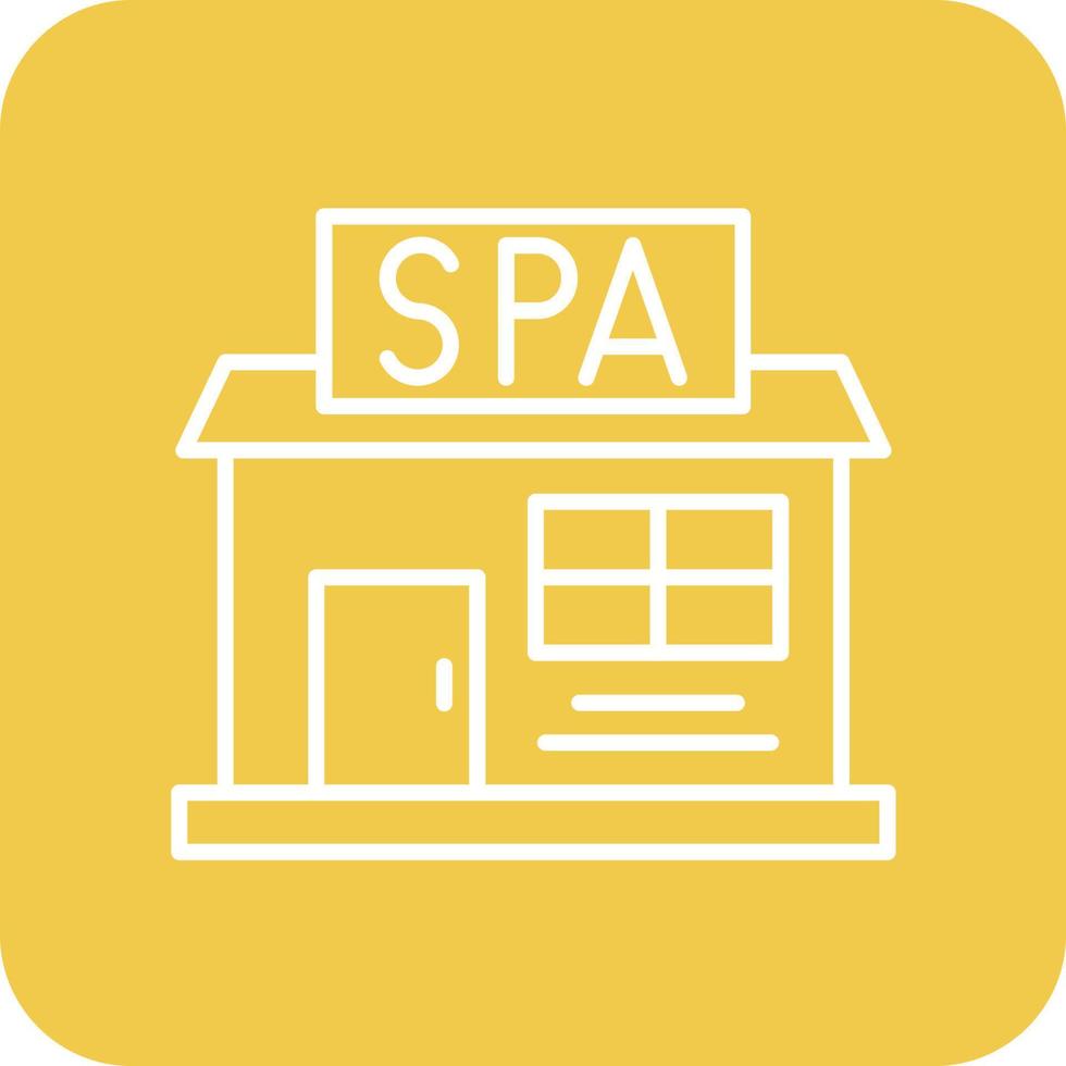 spa uithangbord lijn ronde hoek achtergrond pictogrammen vector