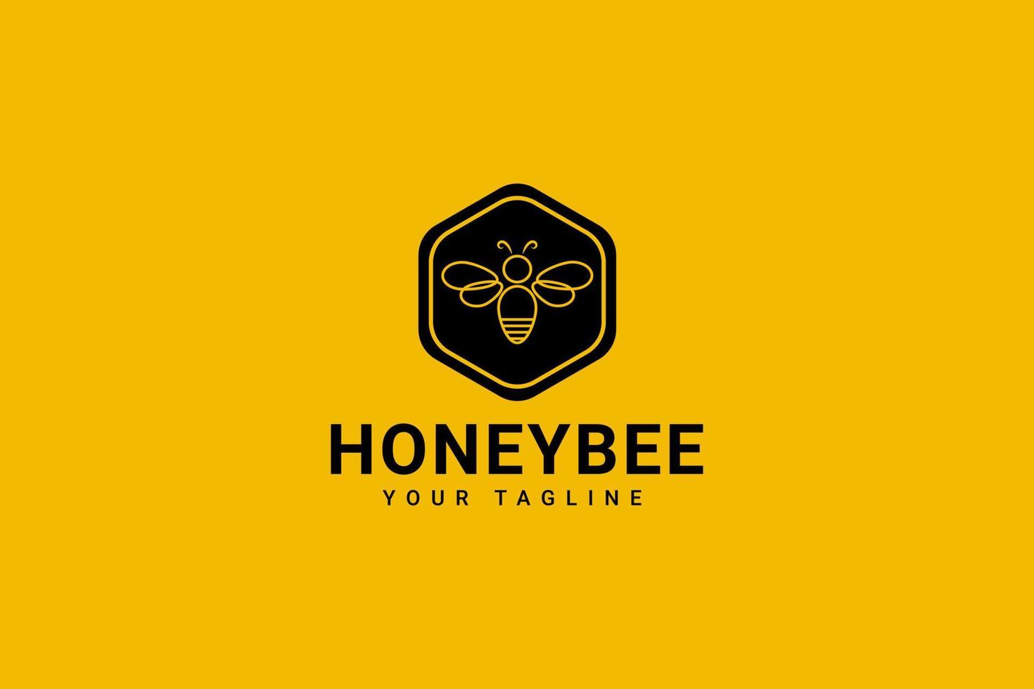 tekenfilm lijn kunst honing bij hommel logo vector