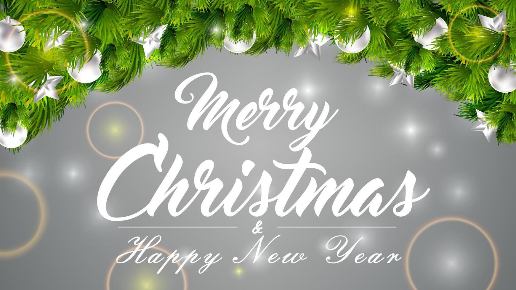 helling Kerstmis klatergoud met luxe ornament grijs achtergrond premie vector illustratie