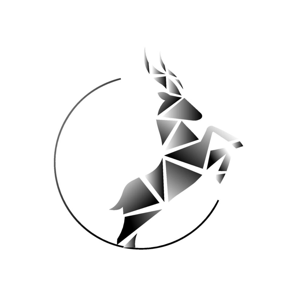 creatief merk teken geit antilope hert dollar logo ontwerp vector illustratie