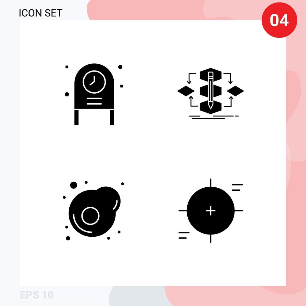 bewerkbare vector lijn pak van gemakkelijk solide glyphs van viering ontbijt partij methode omelet bewerkbare vector ontwerp elementen