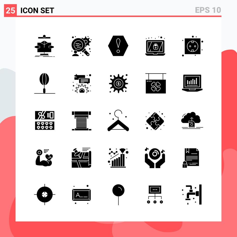 verzameling van 25 vector pictogrammen in solide stijl modern glyph symbolen voor web en mobiel solide icoon teken geïsoleerd Aan wit achtergrond 25 pictogrammen