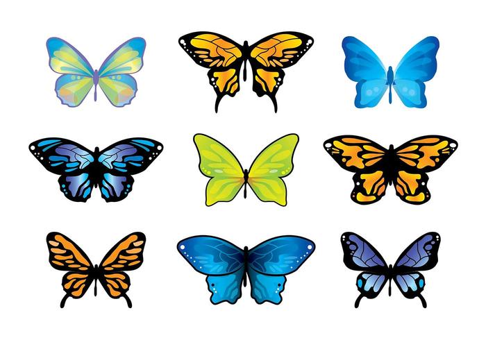 Mariposa Vlinder Vector Set