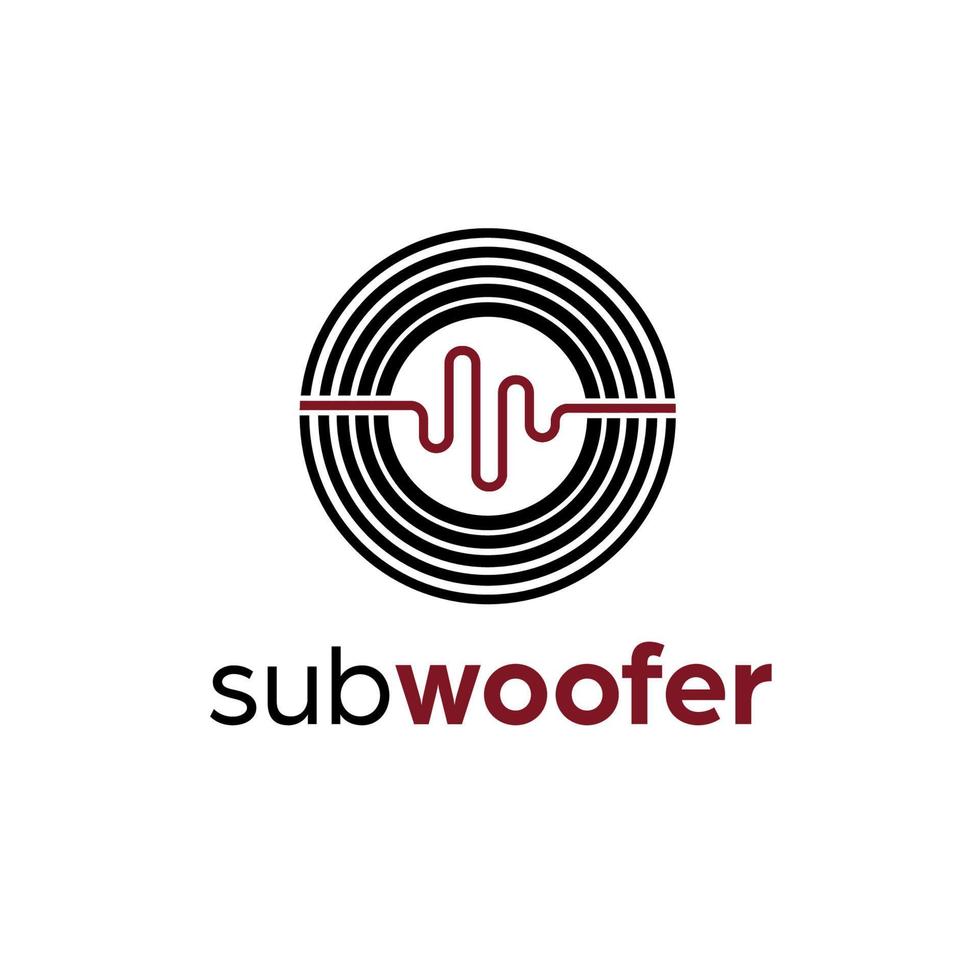 sub woofer logo ontwerp sjabloon inspiratie vector
