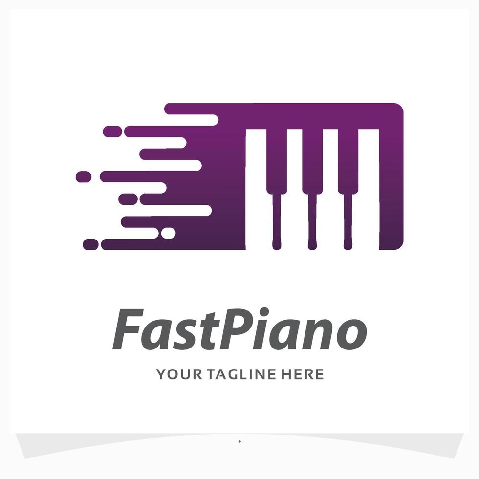 snel piano logo ontwerp sjabloon vector