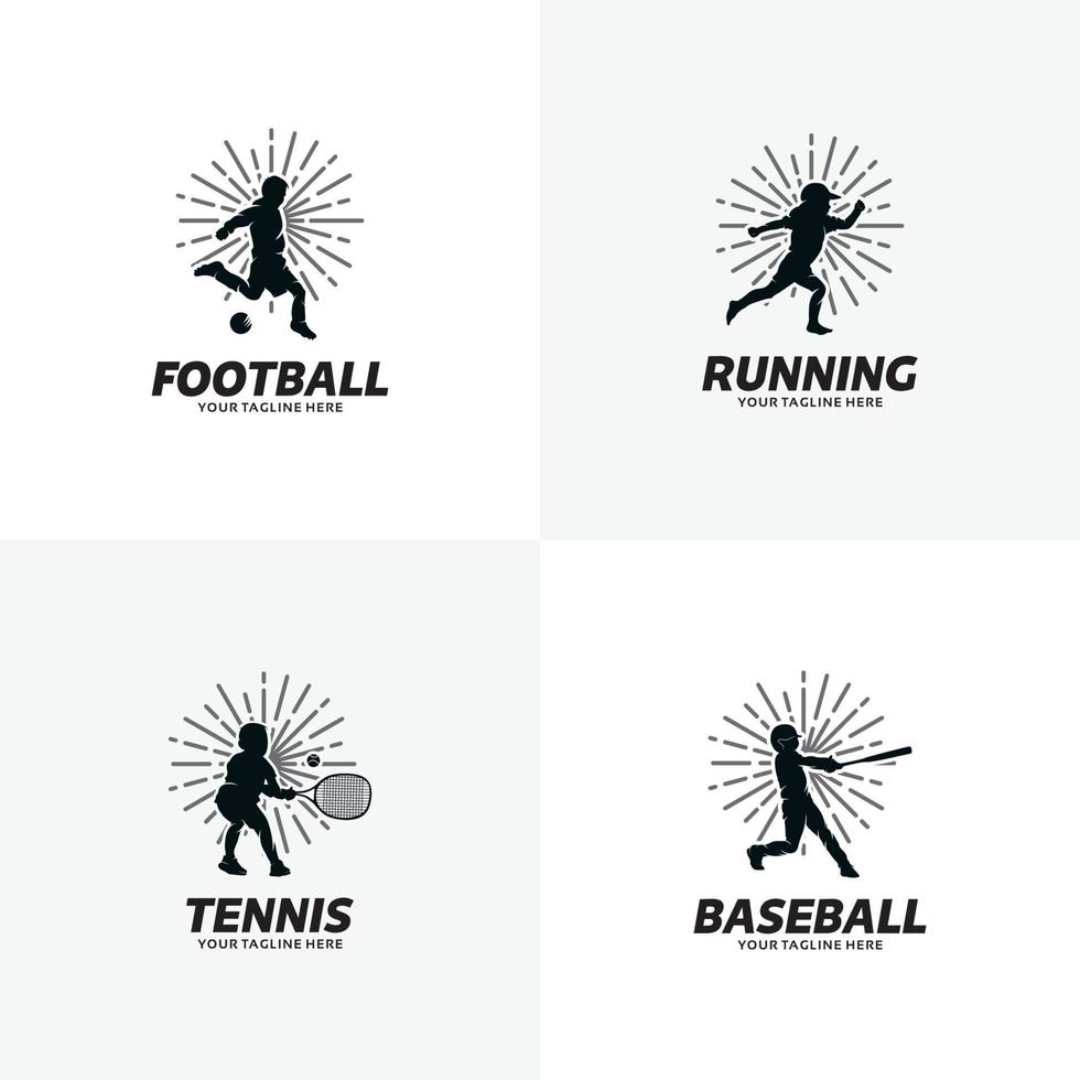 reeks van sport logo ontwerp Sjablonen vector