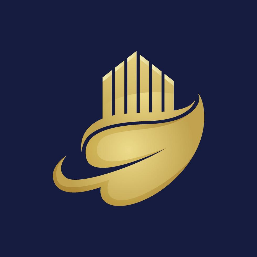 luxe financieel bedrijf logo ontwerp sjabloon vector