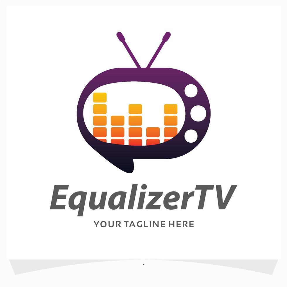 equalizer TV logo ontwerp sjabloon vector