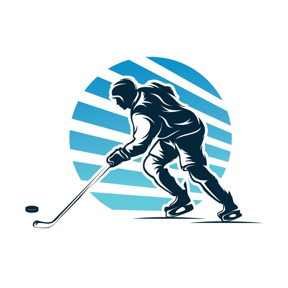 hockey sport logo. winter sport logo ontwerp sjabloon vector