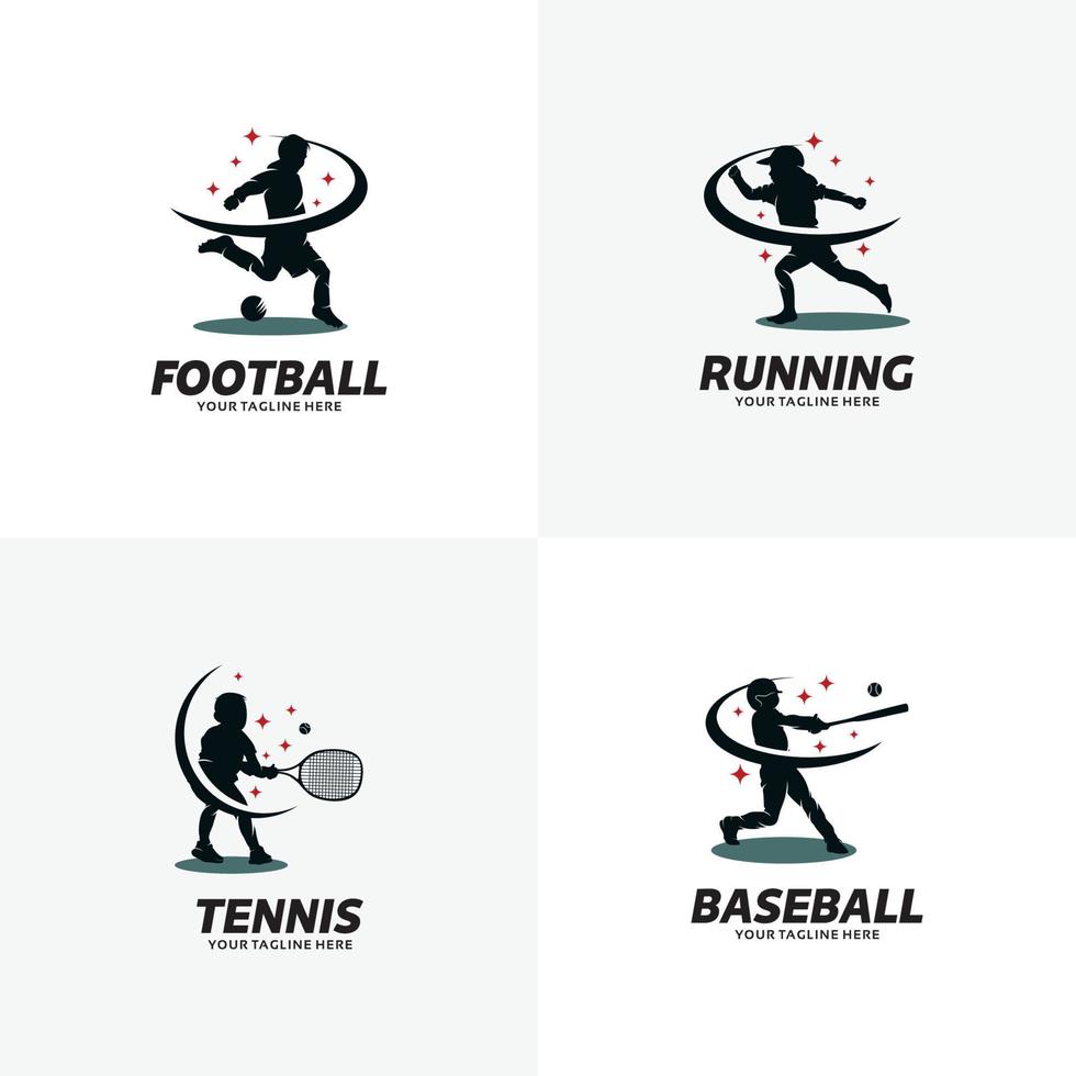 reeks van sport logo ontwerp Sjablonen vector