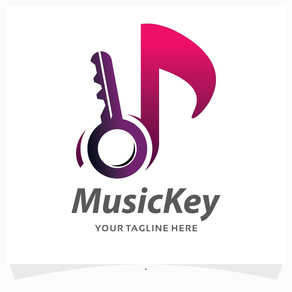 muziek- sleutel logo ontwerp sjabloon vector