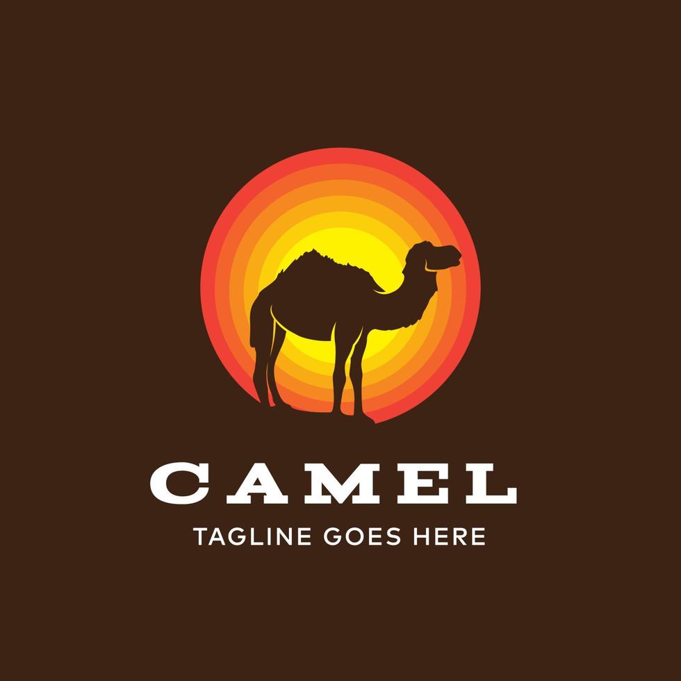 kameel logo ontwerp sjabloon vector