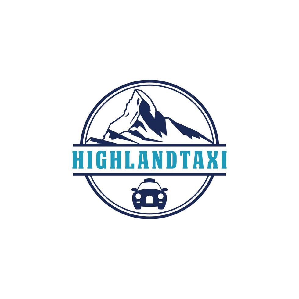 hoogland taxi logo ontwerp sjabloon inspiratie vector