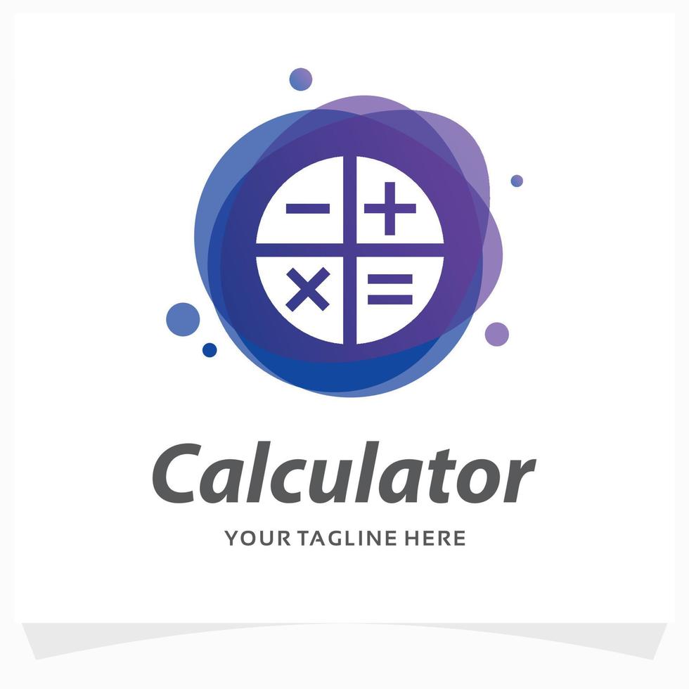 rekenmachine logo ontwerp sjabloon vector