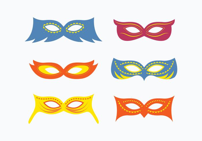 Fun Masquerade Mask Collection vector