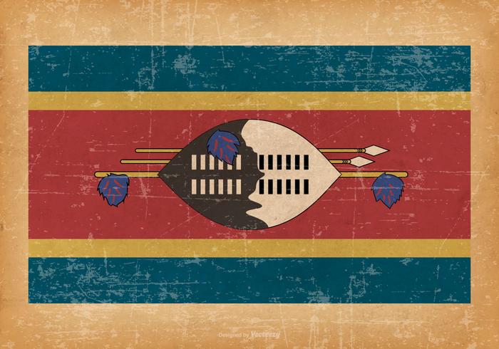 Grunge Vlag van Swaziland vector