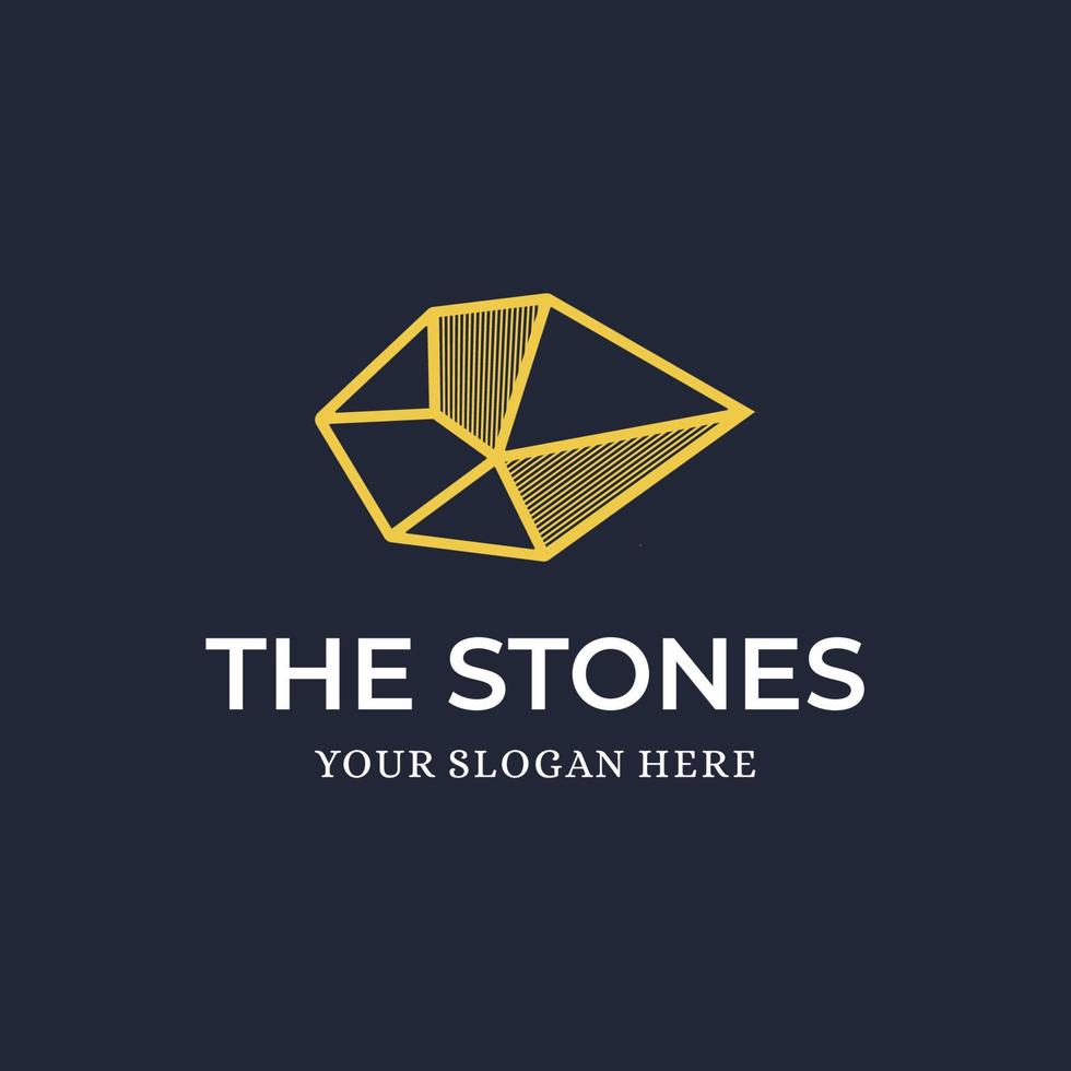 de stenen logo ontwerp sjabloon inspiratie - vector