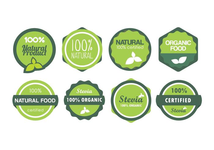 Natuurlijke Food Vector Badges