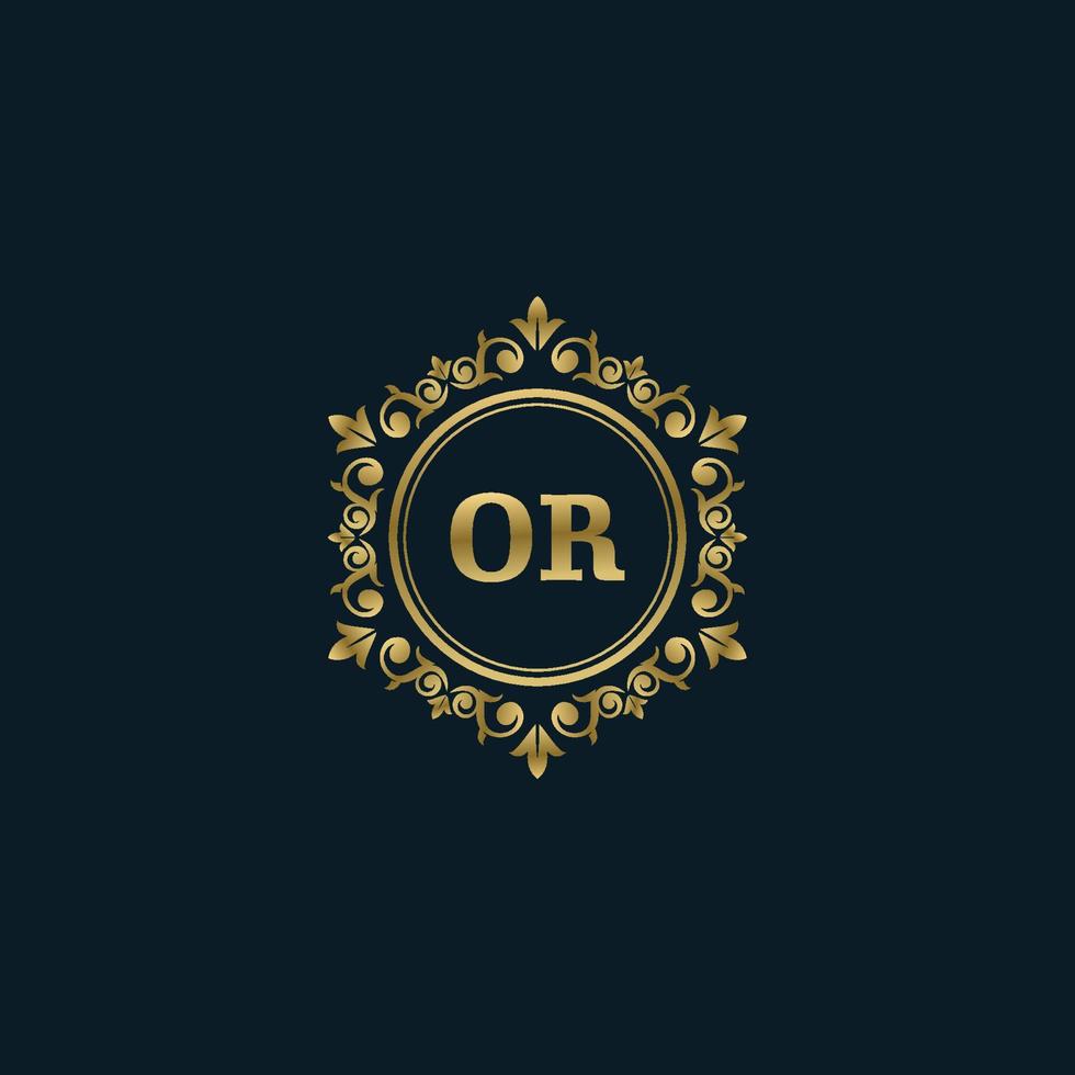 brief of logo met luxe goud sjabloon. elegantie logo vector sjabloon.