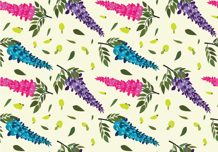 Wisteria Patroon Gratis Vector