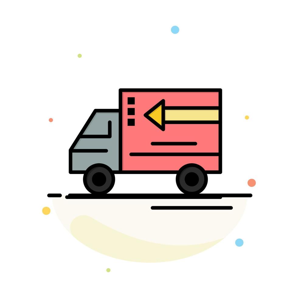 vrachtauto levering goederen voertuig abstract vlak kleur icoon sjabloon vector