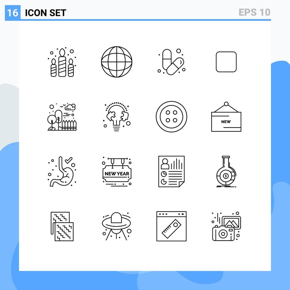 16 gebruiker koppel schets pak van modern tekens en symbolen van stad niet aangevinkt lichaam controleren doos pillen bewerkbare vector ontwerp elementen