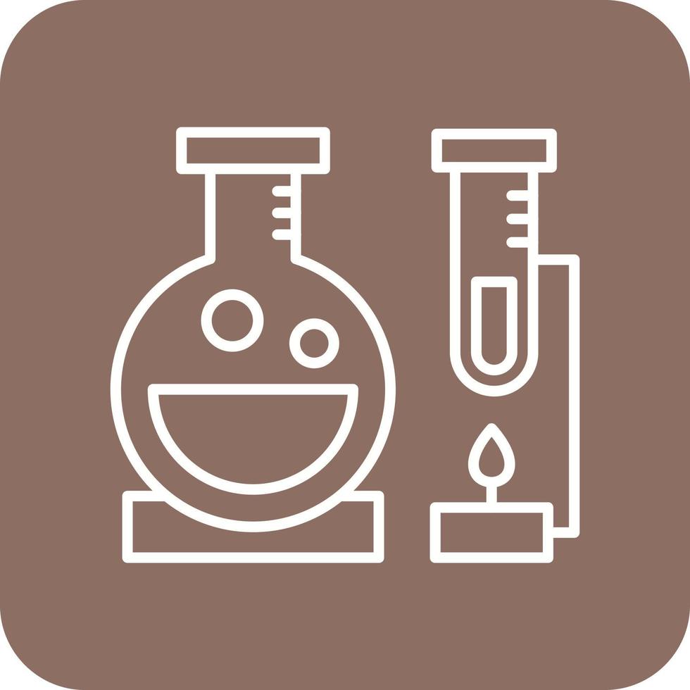 laboratorium lijn ronde hoek achtergrond pictogrammen vector