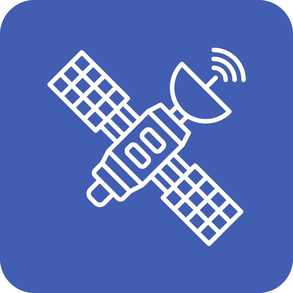 ruimte satelliet lijn ronde hoek achtergrond pictogrammen vector