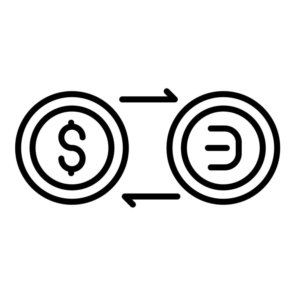 valutawissel lijn icoon vector