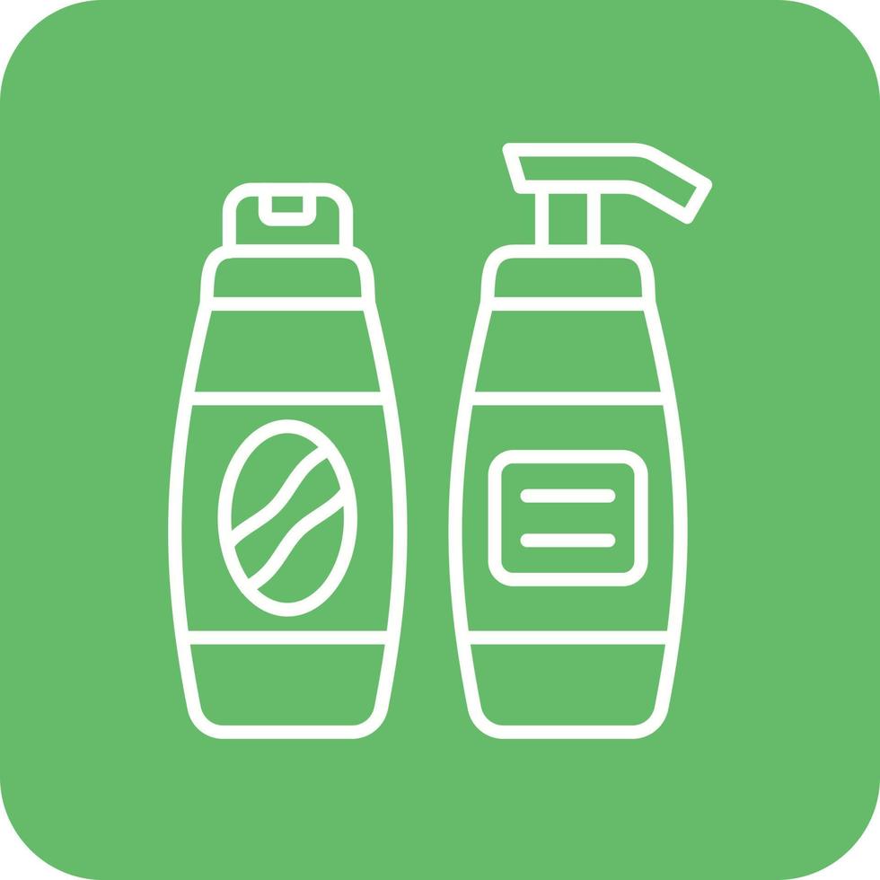 shampoo lijn ronde hoek achtergrond pictogrammen vector