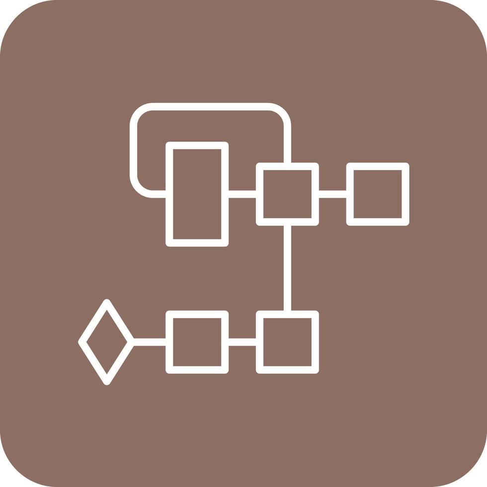 flowchart lijn ronde hoek achtergrond pictogrammen vector