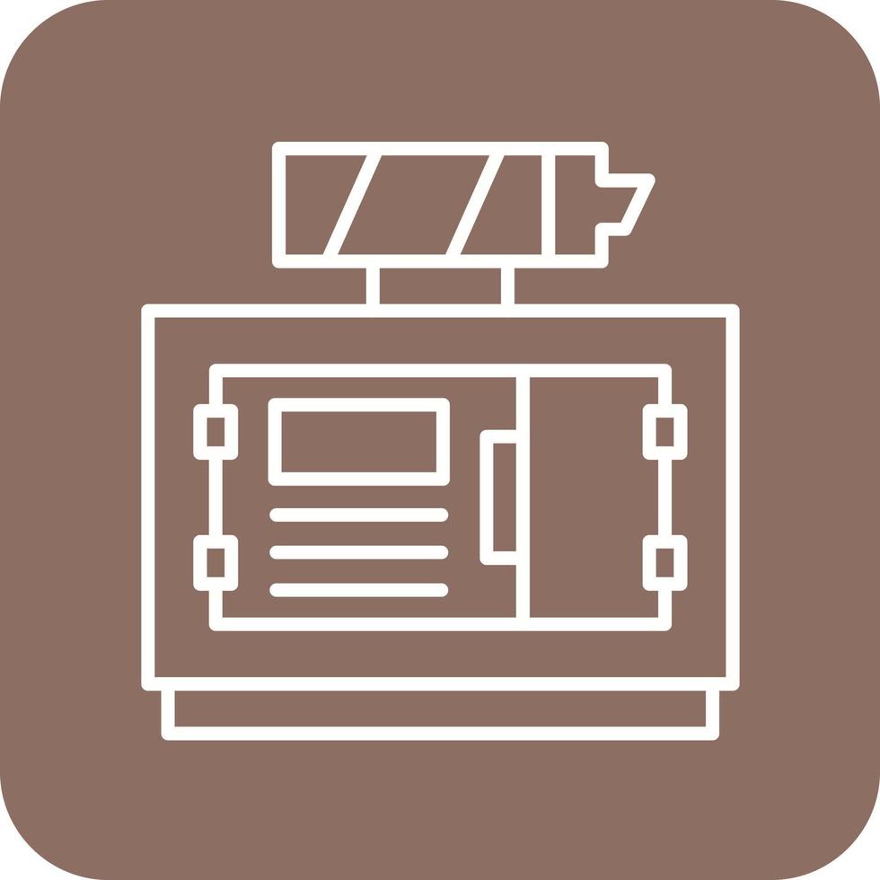 eco generator lijn ronde hoek achtergrond pictogrammen vector