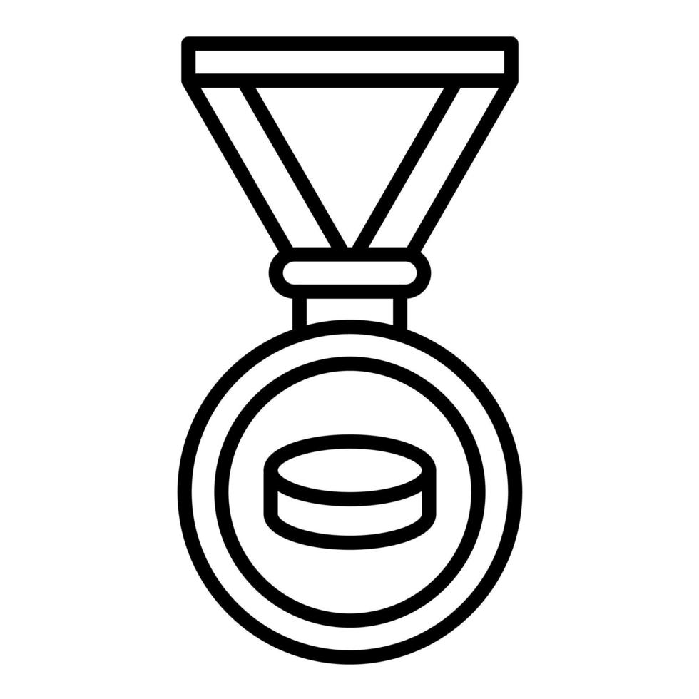 ijs hockey medaille lijn icoon vector