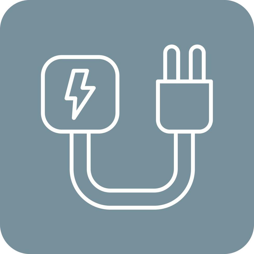 elektriciteit lijn ronde hoek achtergrond pictogrammen vector