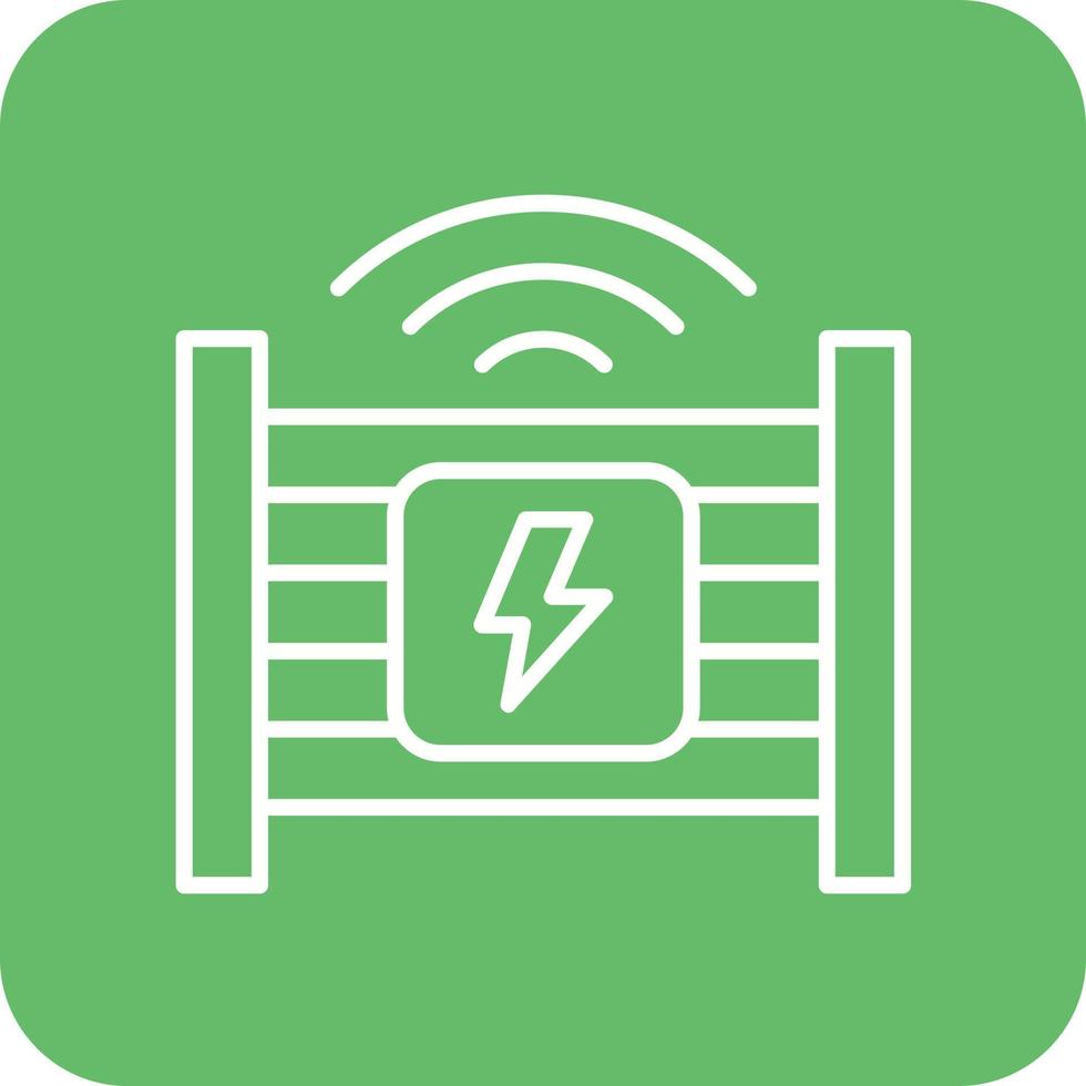 elektrisch hek lijn ronde hoek achtergrond pictogrammen vector