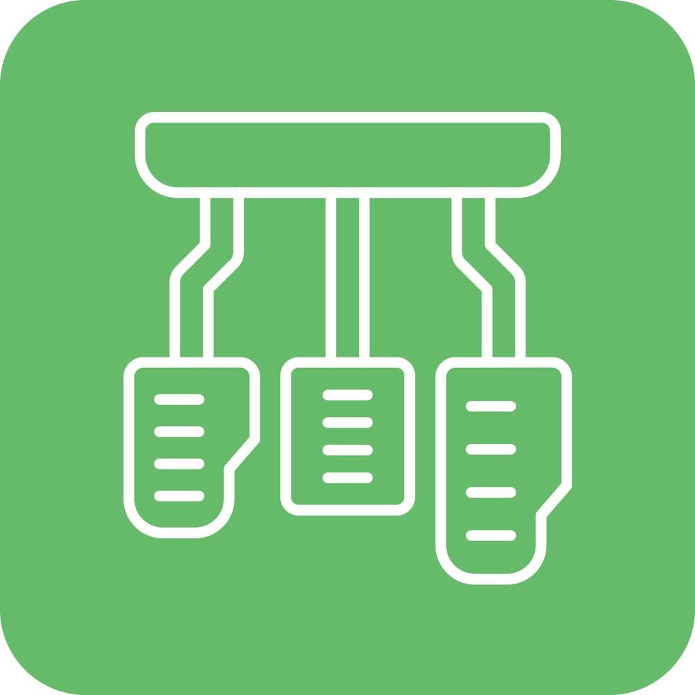auto pedaal lijn ronde hoek achtergrond pictogrammen vector