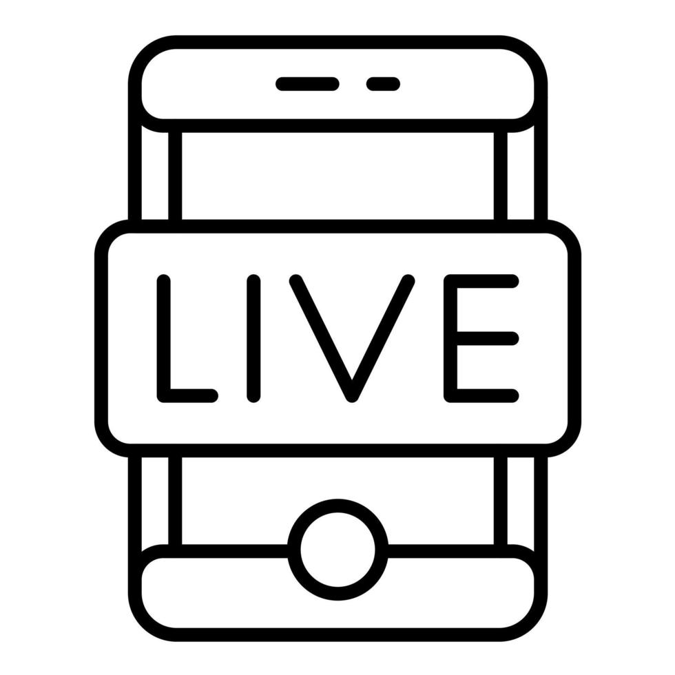 live stream lijn icoon vector