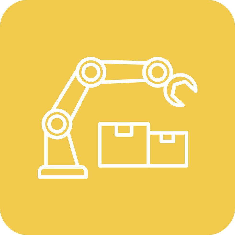 robot arm lijn ronde hoek achtergrond pictogrammen vector